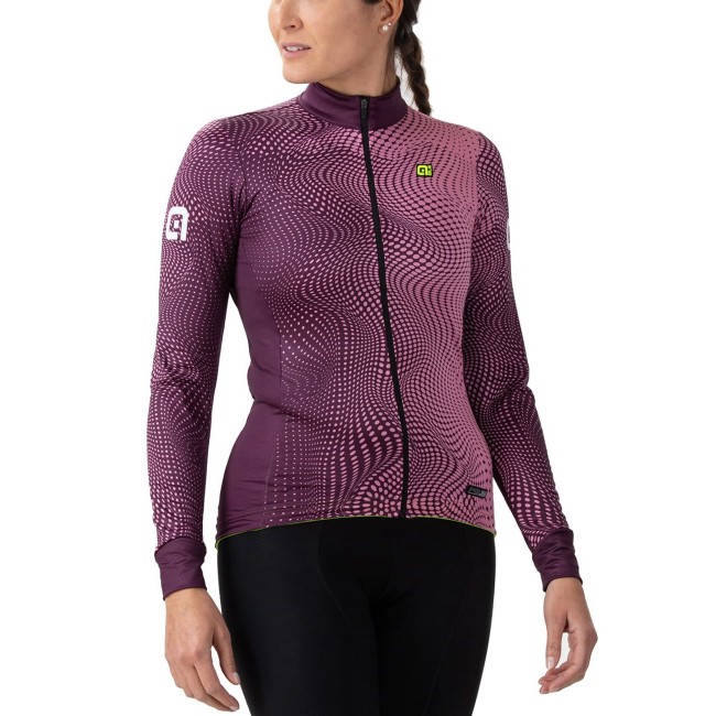 ALE CIRCUS LADY Radtrikot Damen langarm dunkel violett/rosa