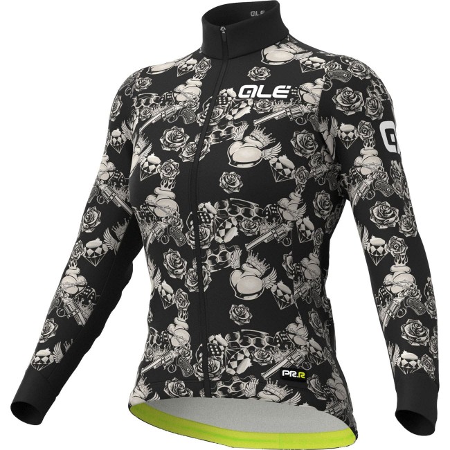 ALE LAS VEGAS Damen Radtrikot langarm schwarz