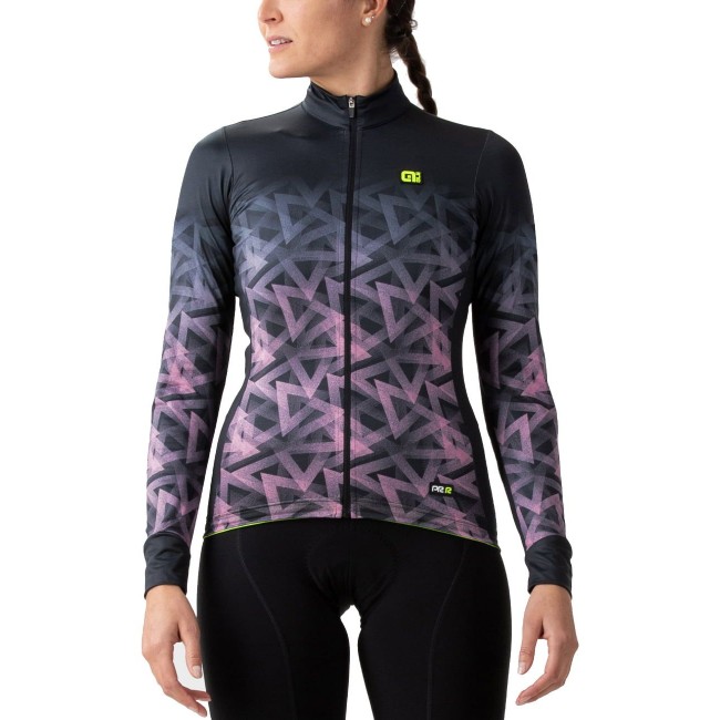 ALE PYRAMID Damen Winter Fahrradjacke schwarz/pink