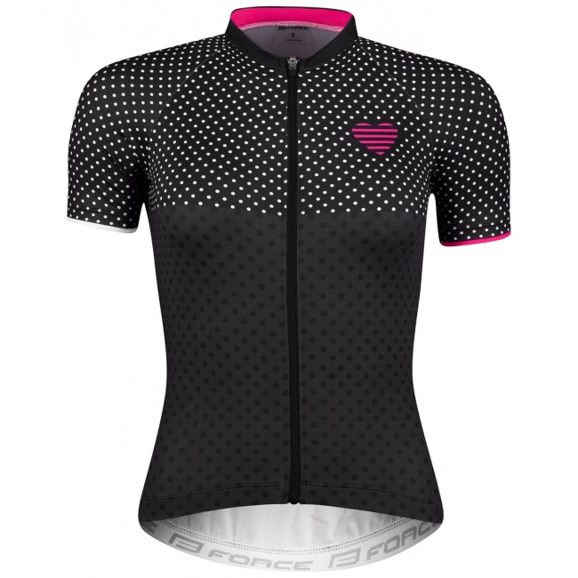 POINTS Radtrikot Damen kurzarm schwarz/pink (9001320)