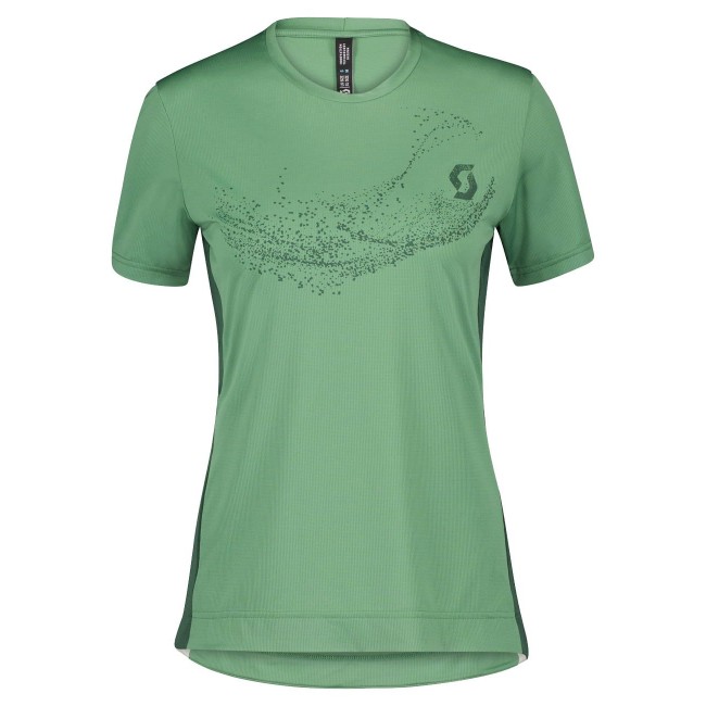 TRAIL FLOW Radtrikot Damen kurzarm grün (289437,smoked green/glade green)