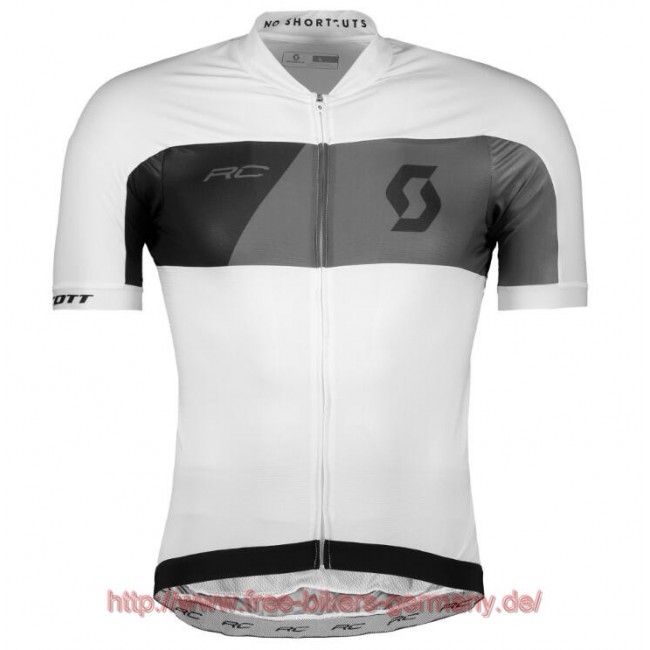 2018 Scott RC PREMIUM Weiß Fahrradbekleidung Radtrikot Satz Kurzarm Radtrikot Kaufen