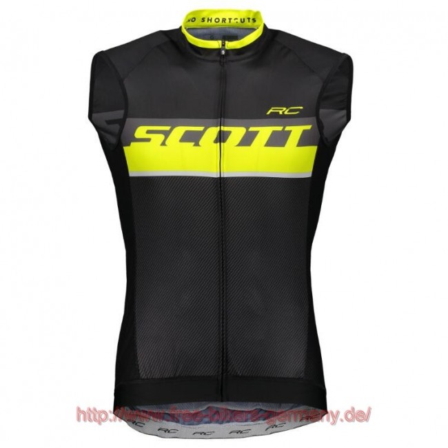 2018 Scott RC PRO sulphur gelb ärmelloses Trikot Radtrikot Kaufen
