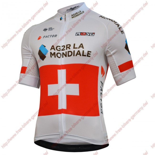 Radsport Team Ag2r La Mondiale 2018 Swiss Champion Trikot Kurzarm Radtrikot Kaufen
