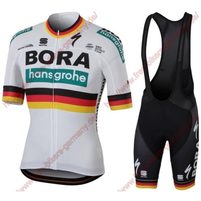 Radsport BORA-hansgrohe German champions 2018 Radbekleidung Satz Trikot Kurzarm+Trägerh Radtrikot Kaufen