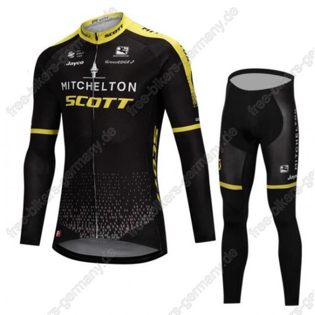 Mitchelton-Scott Pro Profiteam 2018 Fahrradbekleidung Trikot Langarm+Lang Radtrikot Kaufen