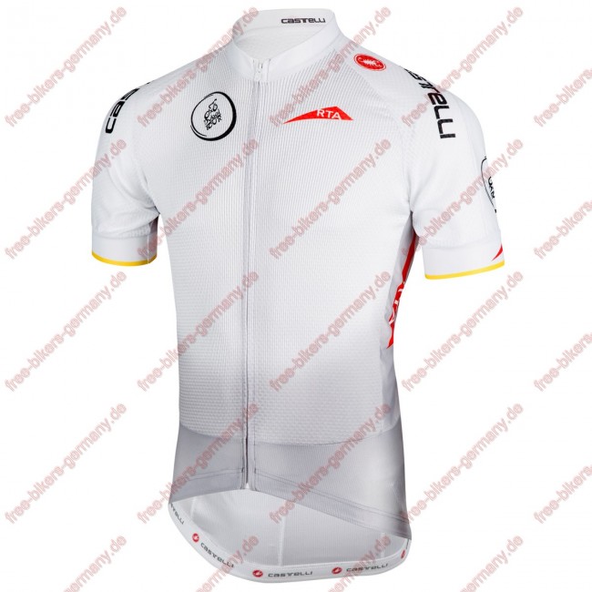 Profiteam 2018 Dubai Tour Weiß Trikot Kurzarm Outlet Radtrikot Kaufen