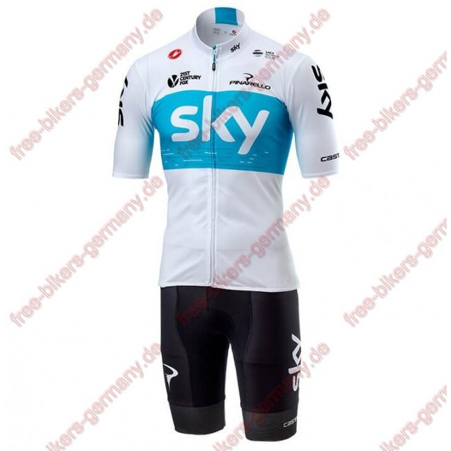 Profiteam 2018 TEAM SKY Weiß Fahrradbekleidung Trikot Kurzarm Radtrikot Kaufen