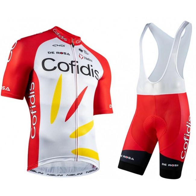 Fahrradbekleidung Radsport 2020 COFIDIS SOLUTIONS CREDITS Radbekleidung Satz Trikot Kurzarm+Trägerhosen Se Radtrikot Kaufen