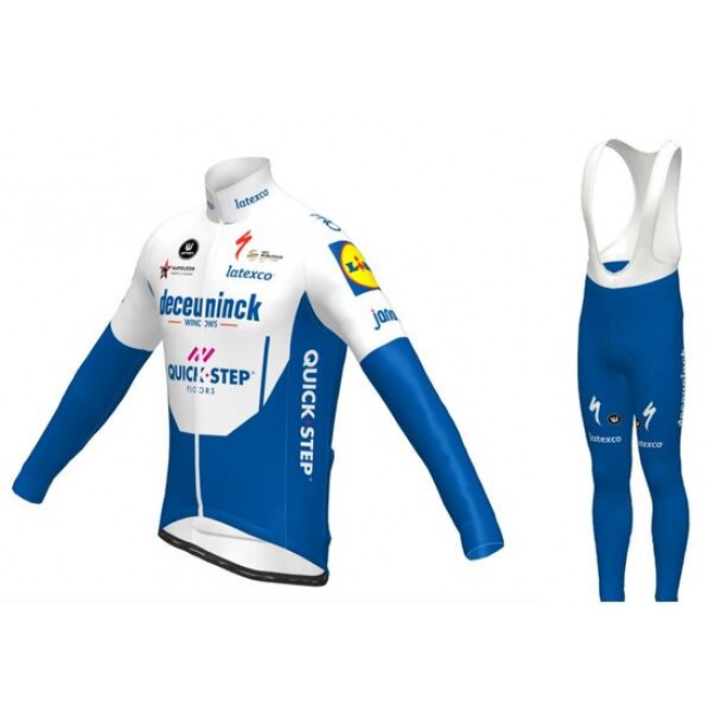 Fahrradbekleidung Radsport 2020 DECEUNINCK QUICK-STEP Trikot Langarm+ Trägerh Radtrikot Kaufen