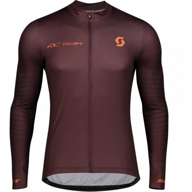 Fahrradbekleidung Radsport 2020 SCOTT RC TEAM 10 Trikot Langarmmarrone Radtrikot Kaufen
