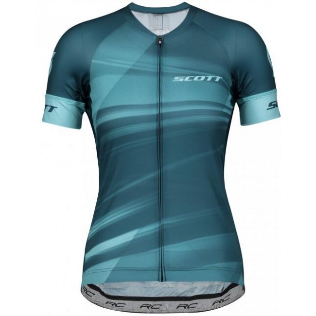 Fahrradbekleidung Radsport 2020 Damen SCOTT RC Pro Trikot Kurzarm Outlet blau Radtrikot Kaufen