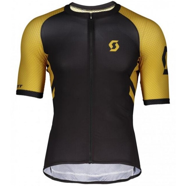Fahrradbekleidung Radsport 2020 SCOTT RC Premium Climber Trikot Kurzarm Outlet schwarz/gelb Radtrikot Kaufen
