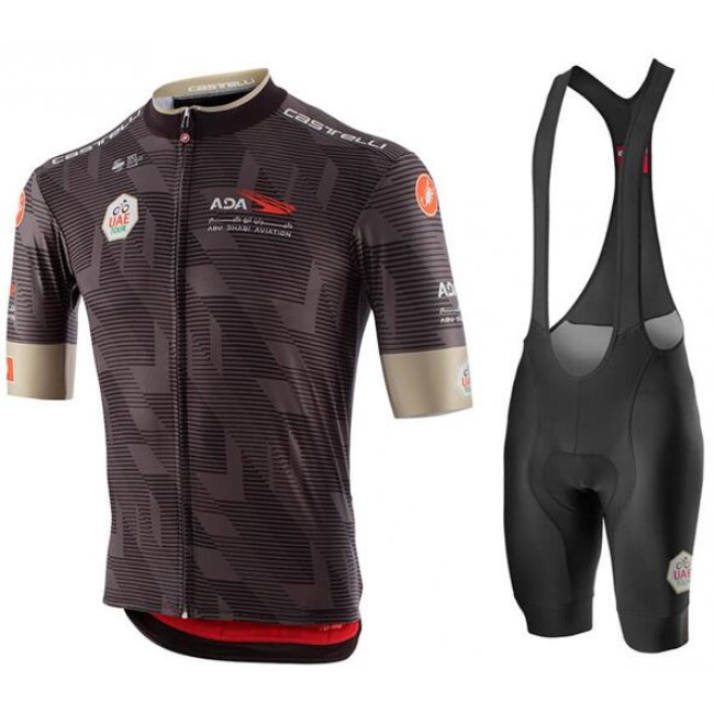 Fahrradbekleidung Radsport 2020 UAE Tour Radbekleidung Satz Trikot Kurzarm+Trägerhosen Set Outlet Radtrikot Kaufen