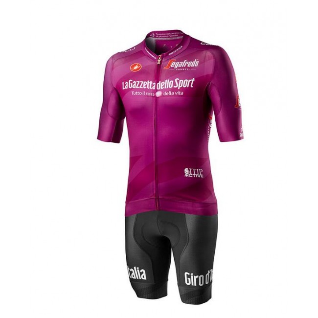 Fahrradbekleidung Radsport 2020 GIRO D'ITALIA Radbekleidung Satz Trikot Kurzarm+Trägerhosen Set Outlet viol Radtrikot Kaufen