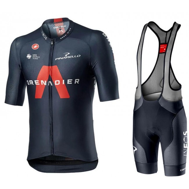 Fahrradbekleidung Radsport 2020 INEOS GRENADIER Aero Race 6.1 Radbekleidung Satz Trikot Kurzarm+Trägerhosen Set Outl Radtrikot Kaufen