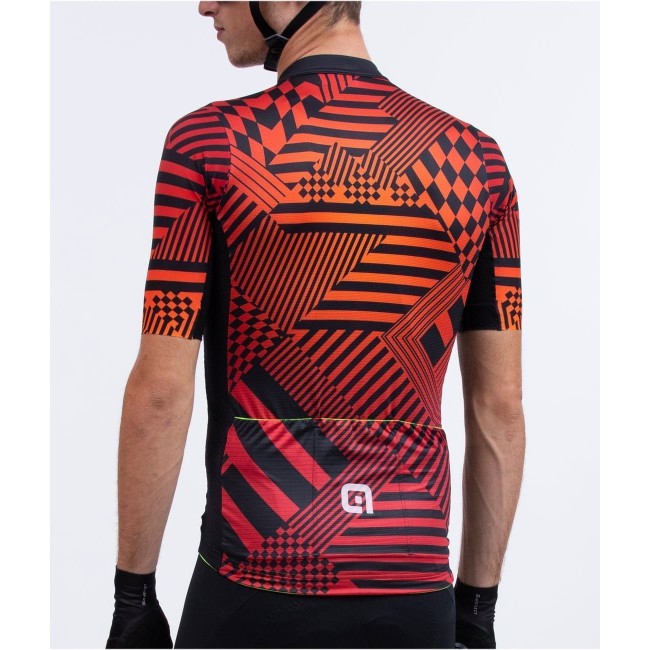 ALE CHECKER Radtrikot kurzarm schwarz/rot ALE CHECKER Radtrikot kurzarm schwarz/rot