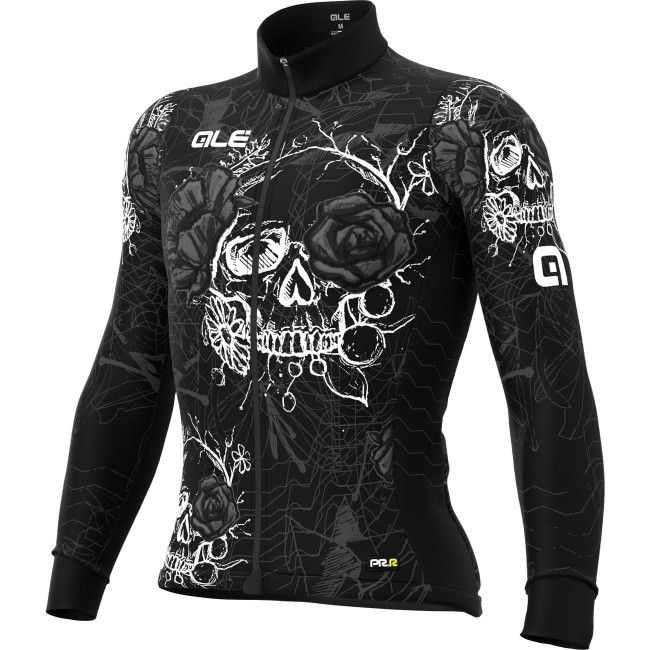 ALE SKULL Radtrikot langarm schwarz