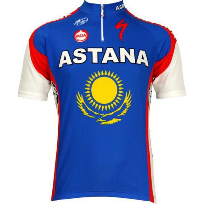 Astana Slowenischer Meister 2010 Radsport-Profi-Team-Kurzarmtrikot mit kurzem Reißverschluss