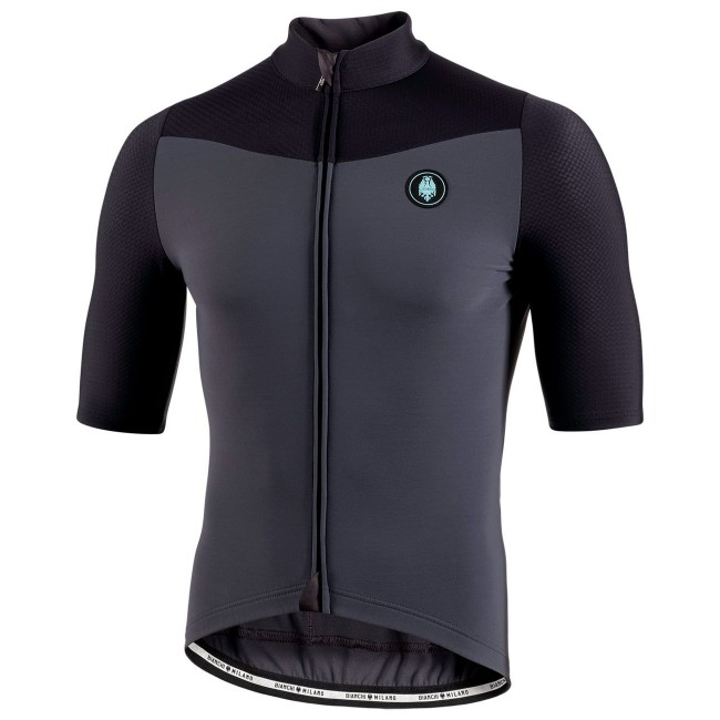 MURATA gefüttertes Radtrikot kurzarm anthrazit/schwarz