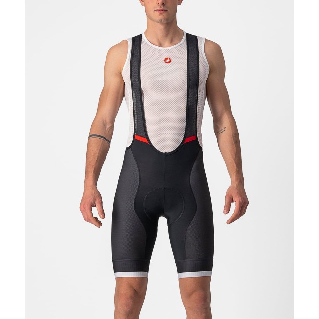 COMPETIZIONE KIT Trägerhose kurz schwarz/silber-grau