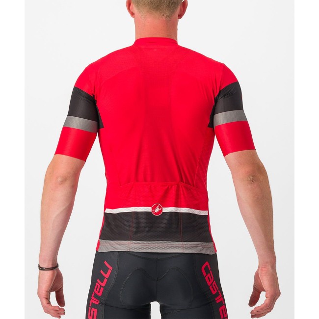 SCORPIONE 3+COMPETIZIONE KIT Radsport-Set (Kurzarmtrikot+Trägerhose) rot/schwarz SCORPIONE 3+COMPETIZIONE KIT Radsport-Set (Kurzarmtrikot+Trägerhose) rot/schwarz