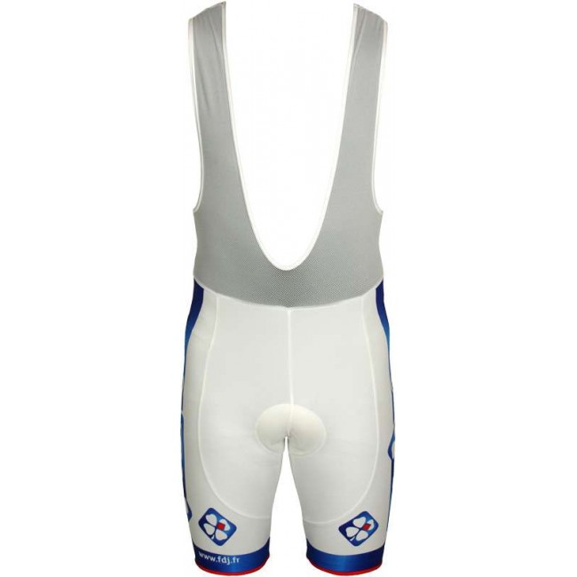 FRANCAISE DES JEUX (FDJ) 2011 Radsport-Profi-Team-Trägerhose weiß FRANCAISE DES JEUX (FDJ) 2011 Radsport-Profi-Team-Trägerhose weiß
