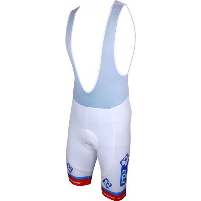 FRANCAISE DES JEUX (FDJ) 2016 Trägerhose weiß B'TWIN Radsport-Profi-Team