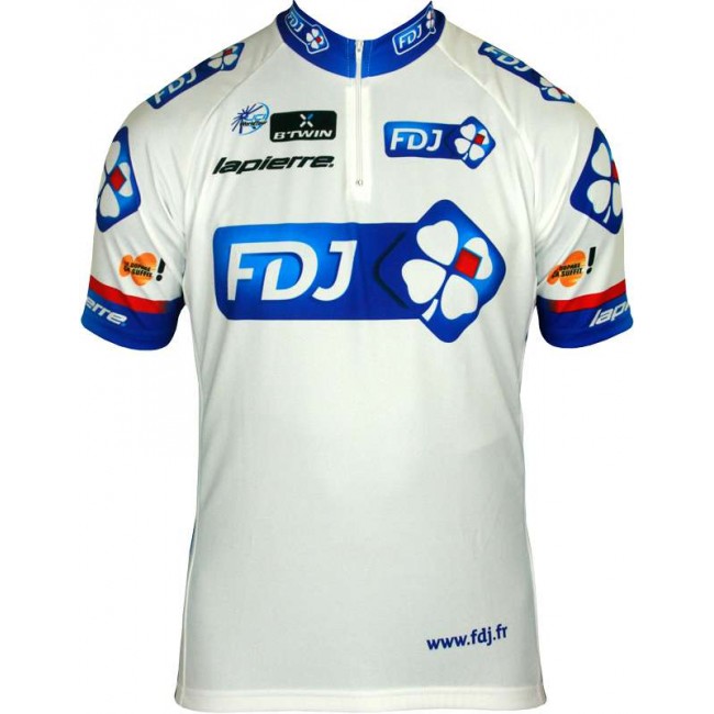 FRANCAISE DES JEUX (FDJ) 2013 Kurzarmtrikot mit kurzem Reißverschluss-Radsport-Profi-Team