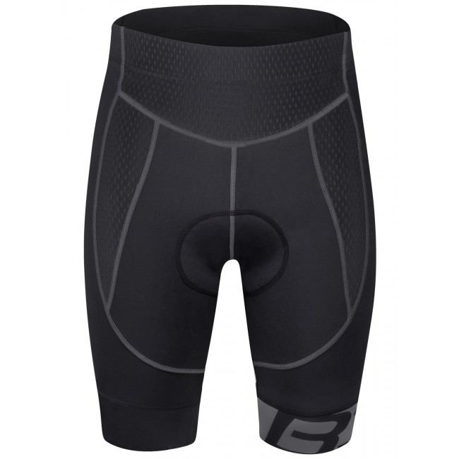 B30 Radhose kurz schwarz/grau