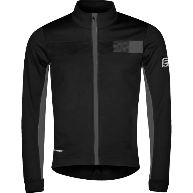 FROST Softshell Fahrradjacke schwarz/grau