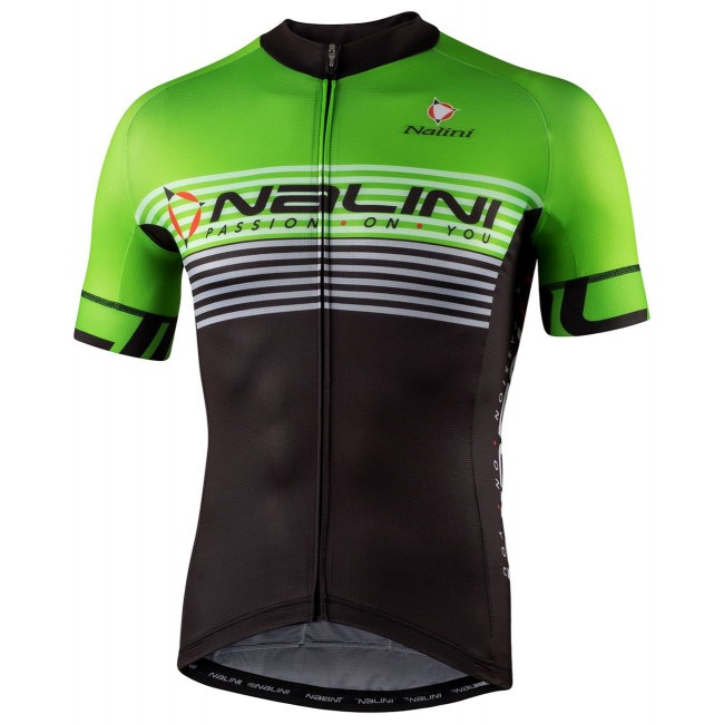 BORGO B Radtrikot kurzarm schwarz/grün