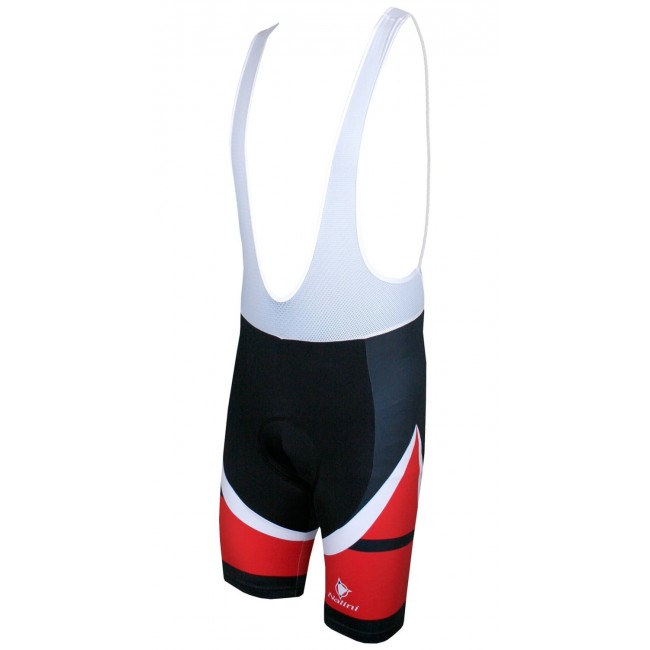 Übergröße CARBON Trägerhose kurz schwarz/rot