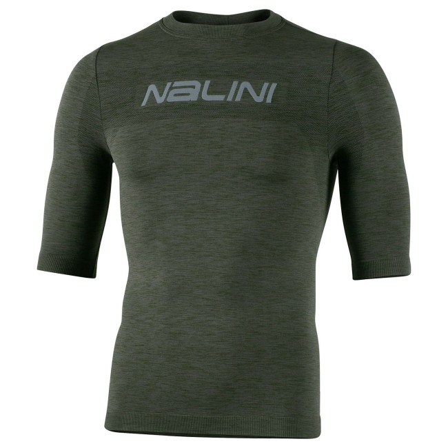 Melange SS Funktionsunterhemd kurzarm olivgrün melange