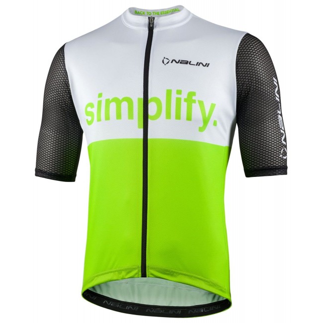 New Classica Radtrikot kurzarm grün/weiß