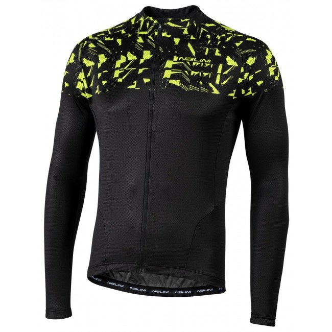 PYONGCHANG 2018 Radtrikot langarm schwarz/gelb (E20-4000)