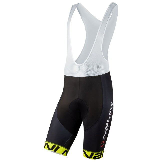 VILLAGGIO Trägerhose kurz schwarz/neongelb