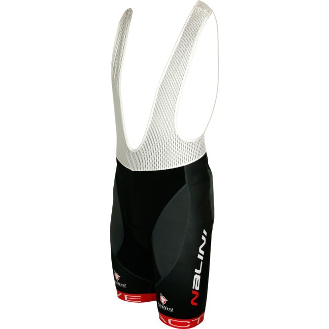 Übergröße ZUBENE1 Trägerhose kurz schwarz/rot