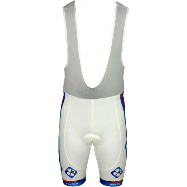 Trägerhose weiß-FRANCAISE DES JEUX (FDJ)-BIG MAT 2012 Radsport-Profi-Team Trägerhose weiß-FRANCAISE DES JEUX (FDJ)-BIG MAT 2012 Radsport-Profi-Team