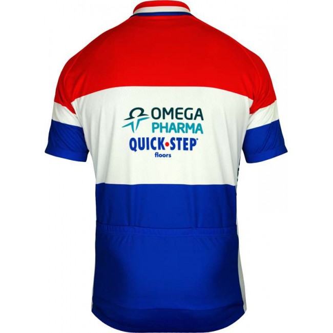OMEGA PHARMA-QUICKSTEP Holländischer Meister 2013 Radsport-Profi-Team-Kurzarmtrikot mit kurzem Reißverschluss OMEGA PHARMA-QUICKSTEP Holländischer Meister 2013 Radsport-Profi-Team-Kurzarmtrikot mit kurzem Reißverschluss