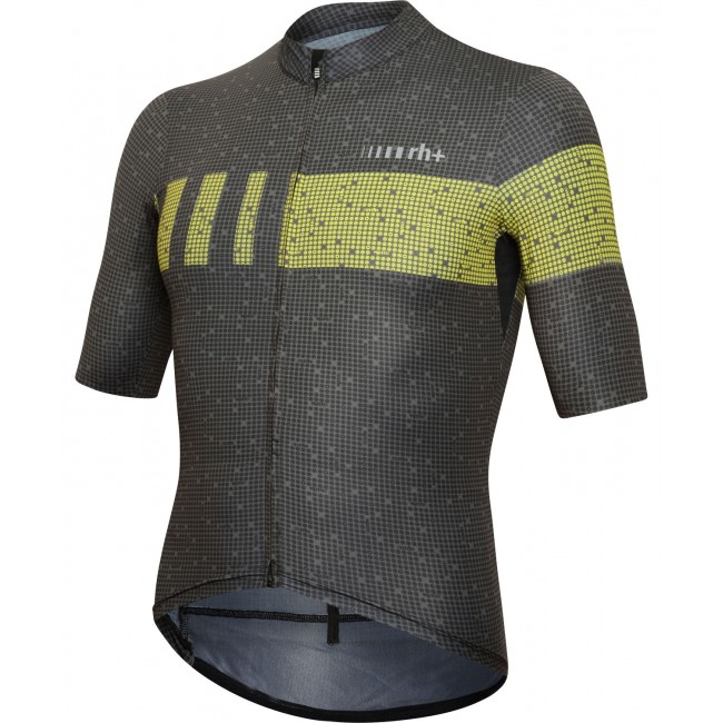 Pixel Super Light Radtrikot kurzarm grau/neongelb