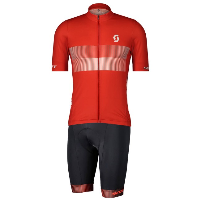 RC TEAM 10 Radsport-Set (Kurzarmtrikot+Trägerhose) rot/schwarz