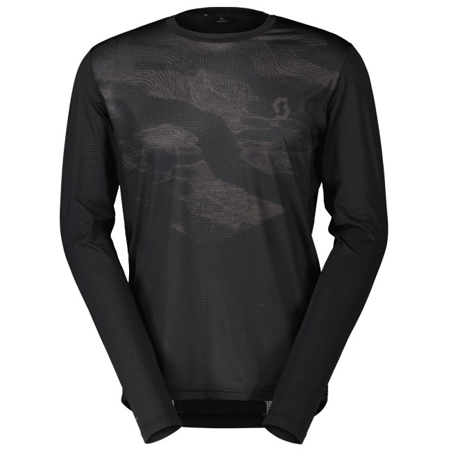 TRAIL FLOW MTB Trikot langarm schwarz/grau