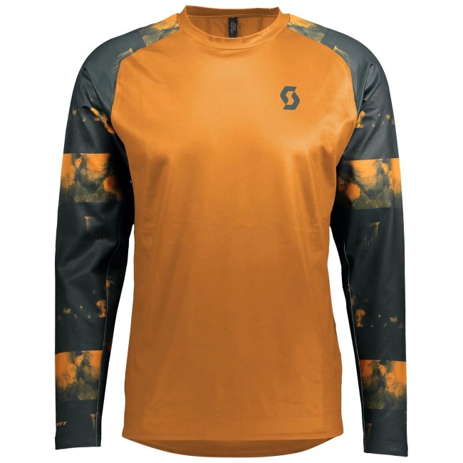 TRAIL STORM MTB Trikot langarm orange/grün