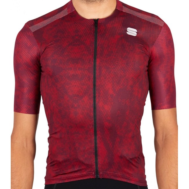 ESCAPE SUPERGIARA Radtrikot kurzarm weinrot