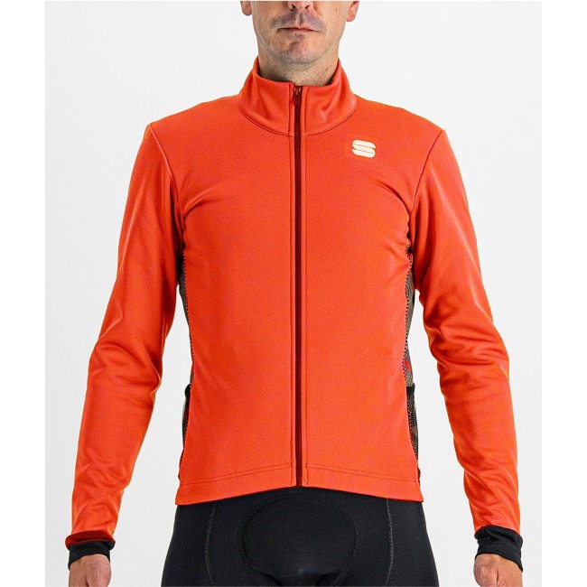 NEO SOFTSHELL Fahrrad Winterjacke rot/schwarz