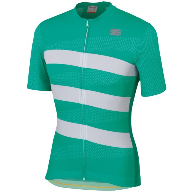 TEAM 2.0 RIBBON Radtrikot kurzarm grün/weiß