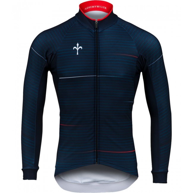 CAIVO Radtrikot langarm dunkelblau