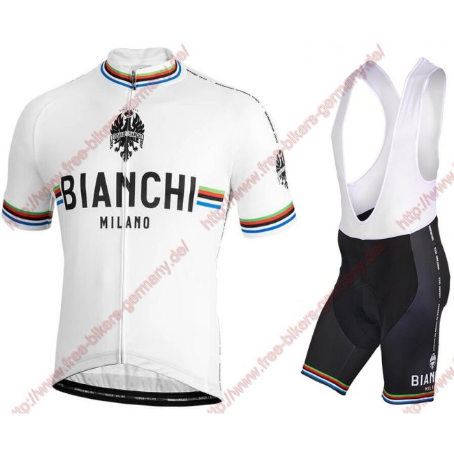 Profiteams BIANCHI MILANO New Pride white Radbekleidung Satz Trikot Kurzarm+Trägerhosen Se Radtrikot Kaufen