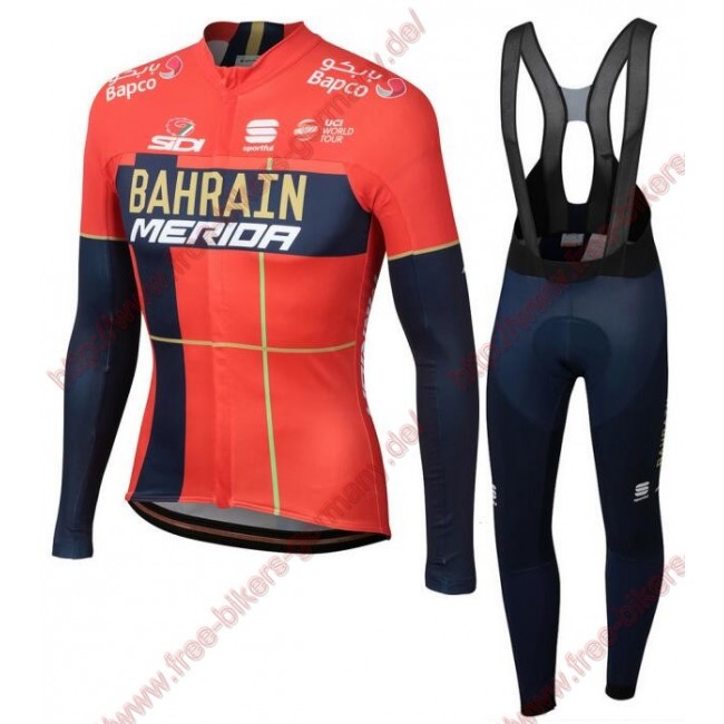 Profiteams Team Bahrain Merida 2019 Radsport Fahrradbekleidung Trikot Langarm+Lang Tr Radtrikot Kaufen